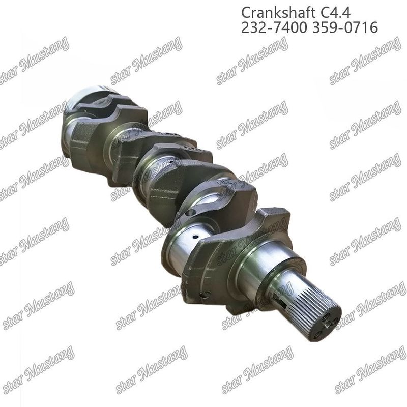 क्रैंकशाफ्ट C4.4 फोल्डेड स्टील EFI 63mm With Spline 232-7400 359-071 कैटरपिलर डीजल इंजन मरम्मत भागों के लिए