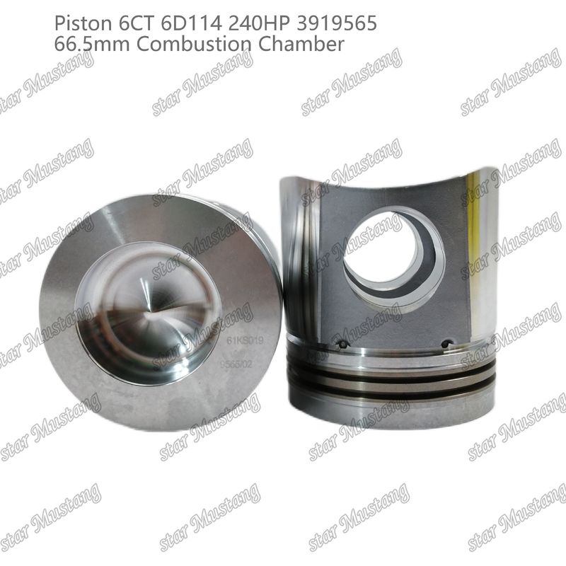 पिस्टन 6CT 6D114 240HP 3919565 66.5 मिमी दहन कक्ष Cummins डीजल इंजन मरम्मत भागों के लिए