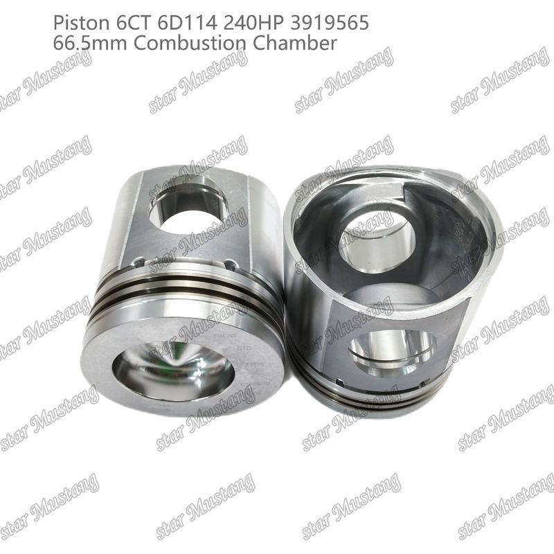पिस्टन 6CT 6D114 240HP 3919565 66.5 मिमी दहन कक्ष Cummins डीजल इंजन मरम्मत भागों के लिए