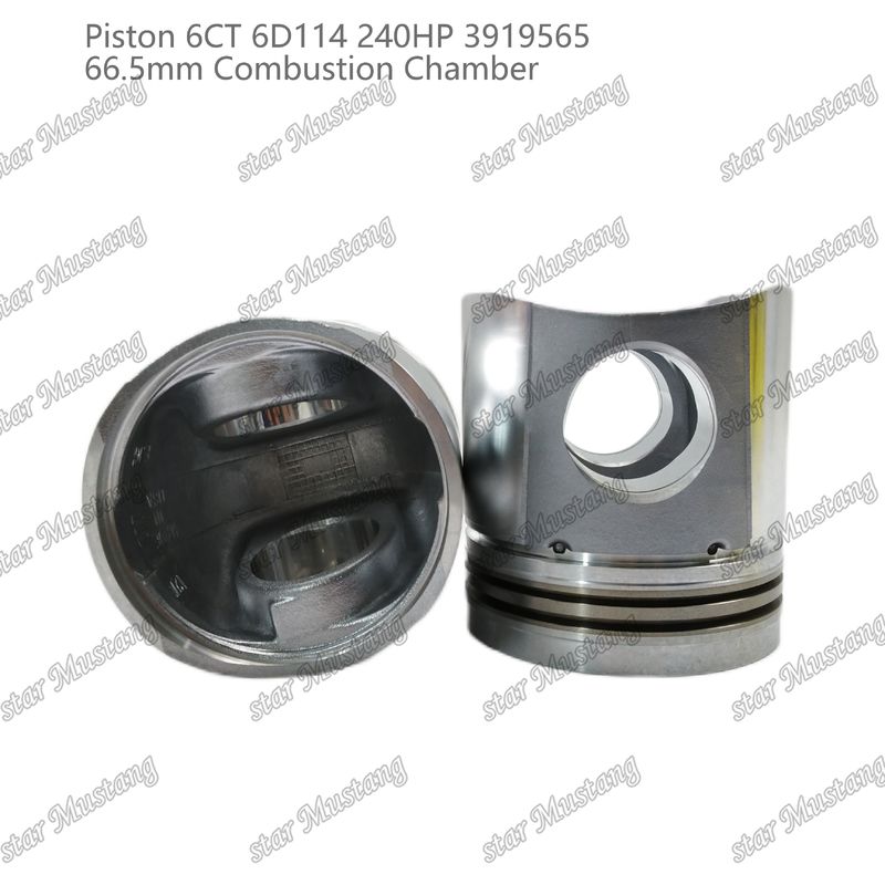 पिस्टन 6CT 6D114 240HP 3919565 66.5 मिमी दहन कक्ष Cummins डीजल इंजन मरम्मत भागों के लिए