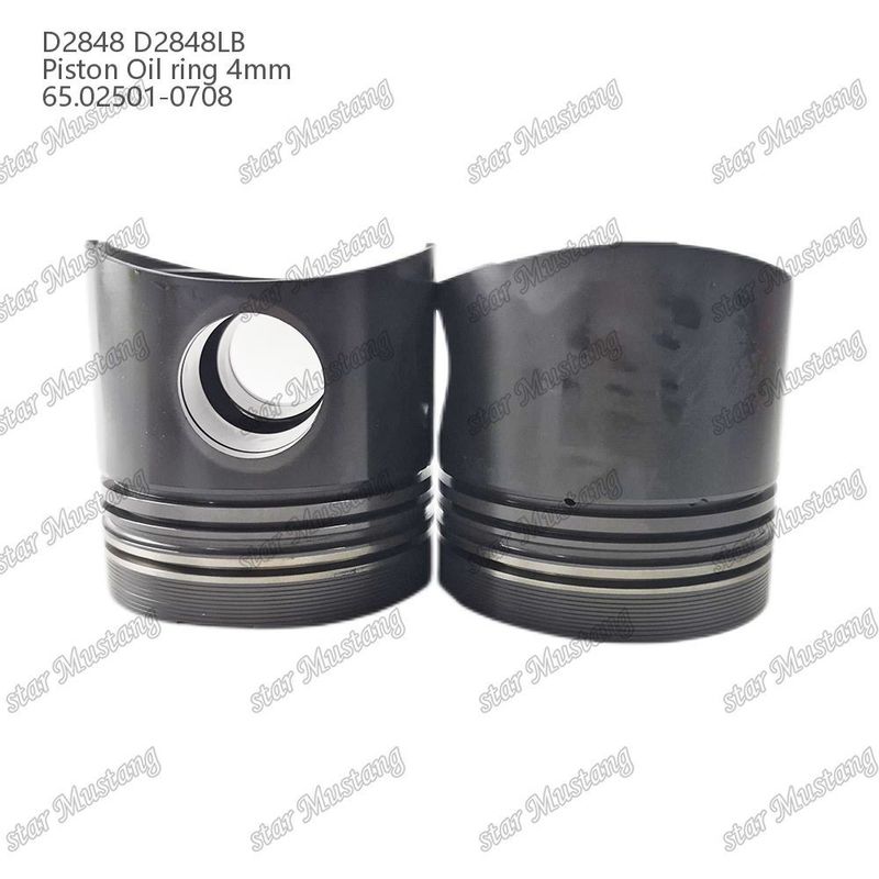 पिस्टन D2848 D2848LB ऑयल रिंग 4 मिमी 65.02501-0708 Doosan डीजल इंजन मरम्मत भागों के लिए