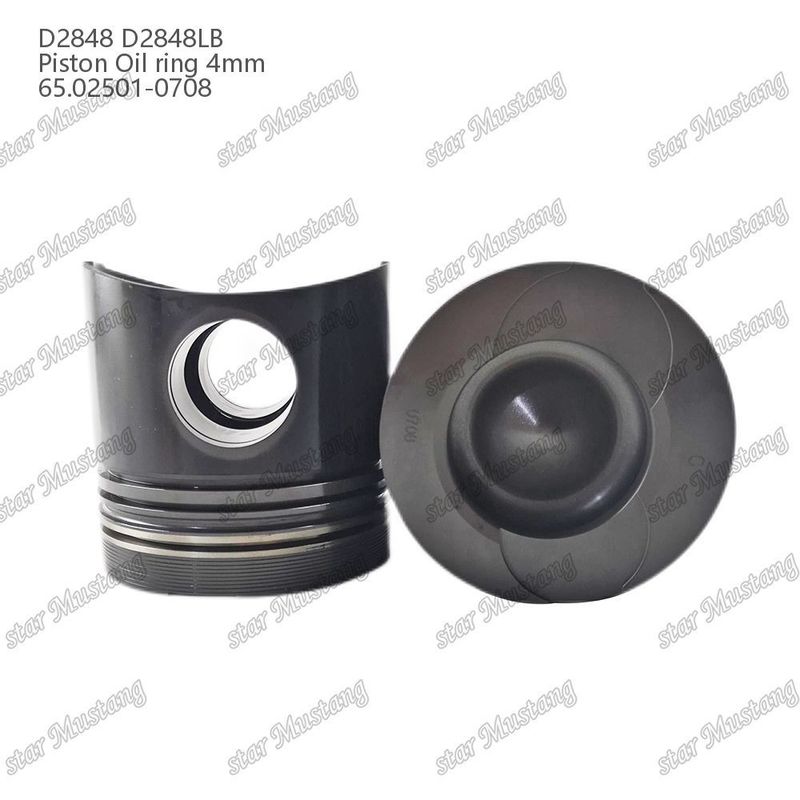 पिस्टन D2848 D2848LB ऑयल रिंग 4 मिमी 65.02501-0708 Doosan डीजल इंजन मरम्मत भागों के लिए