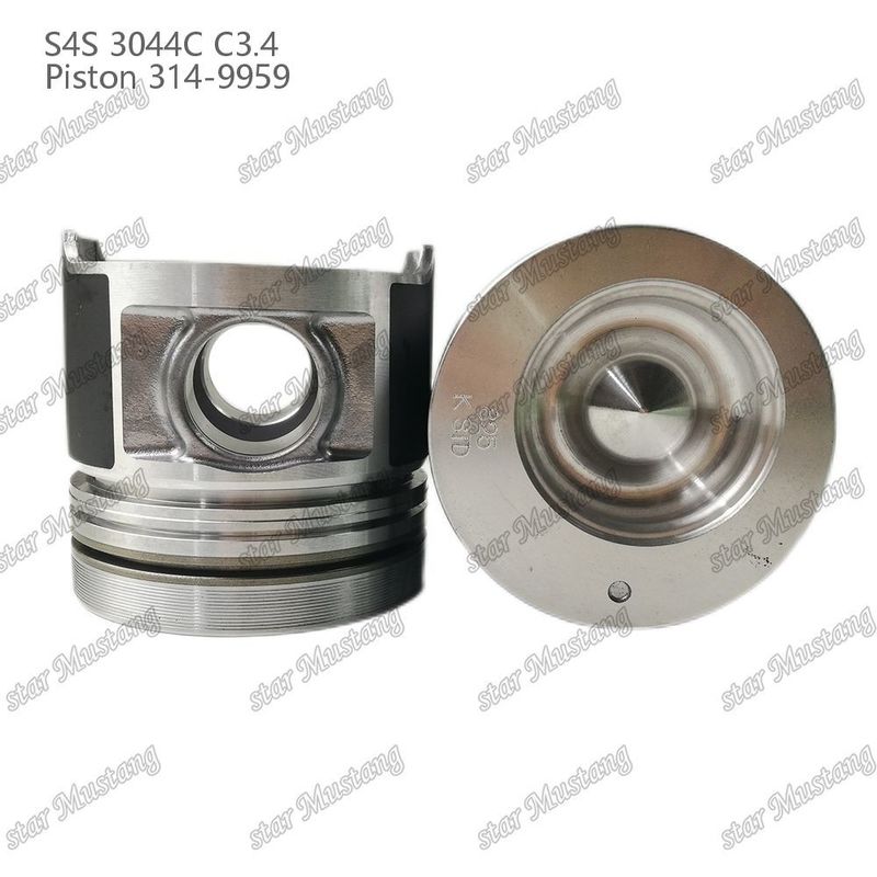 S4S 3044C C3.4 825 इंजन पिस्टन अल्फिन कक्ष आकार 53 मिमी 60 मिमी तेल अंगूठी 4 मिमी 314-9959 मित्सुबिशी इंजन स्पेयर पार्ट्स के लिए