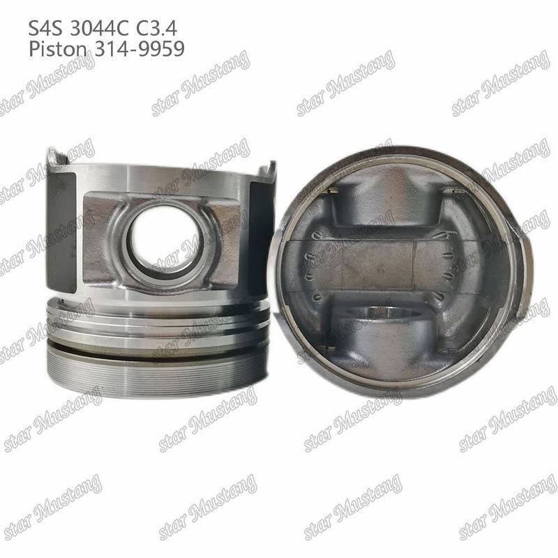 S4S 3044C C3.4 825 इंजन पिस्टन अल्फिन कक्ष आकार 53 मिमी 60 मिमी तेल अंगूठी 4 मिमी 314-9959 मित्सुबिशी इंजन स्पेयर पार्ट्स के लिए