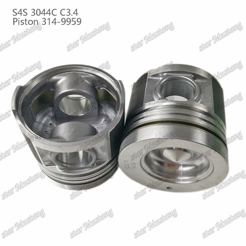 S4S 3044C C3.4 825 इंजन पिस्टन अल्फिन कक्ष आकार 53 मिमी 60 मिमी तेल अंगूठी 4 मिमी 314-9959 मित्सुबिशी इंजन स्पेयर पार्ट्स के लिए