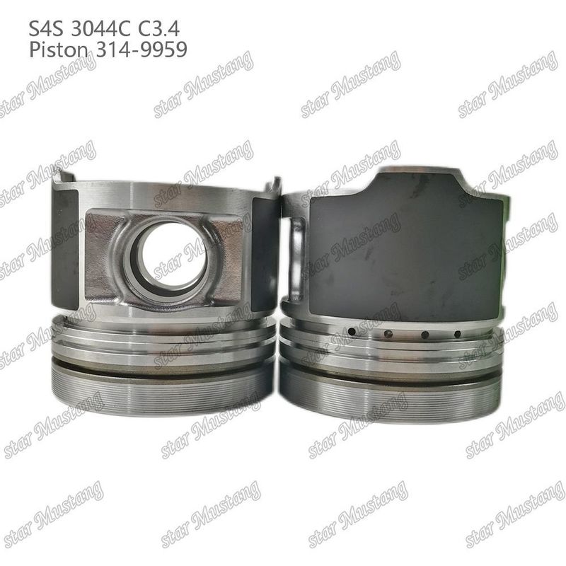 S4S 3044C C3.4 825 इंजन पिस्टन अल्फिन कक्ष आकार 53 मिमी 60 मिमी तेल अंगूठी 4 मिमी 314-9959 मित्सुबिशी इंजन स्पेयर पार्ट्स के लिए