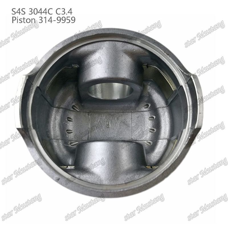 S4S 3044C C3.4 825 इंजन पिस्टन अल्फिन कक्ष आकार 53 मिमी 60 मिमी तेल अंगूठी 4 मिमी 314-9959 मित्सुबिशी इंजन स्पेयर पार्ट्स के लिए