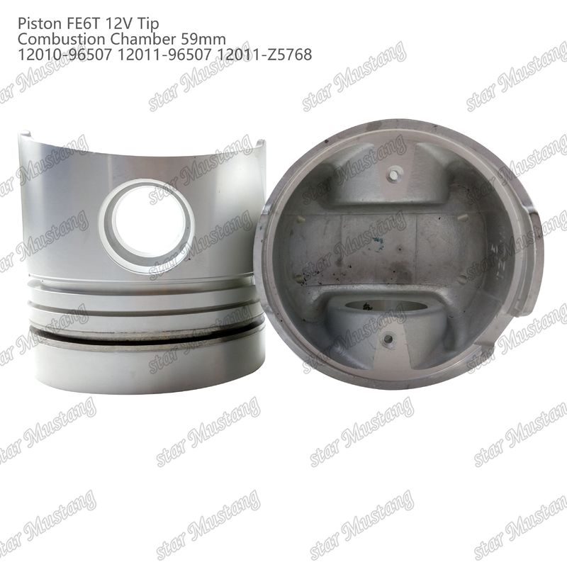 FE6T इंजन पिस्टन 12V कक्ष आकार 59 मिमी 3x2x4 मिमी 12010-96507 12011-96507 12011-Z5768 निसान इंजन स्पेयर पार्ट्स के लिए