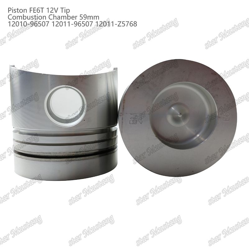 FE6T इंजन पिस्टन 12V कक्ष आकार 59 मिमी 3x2x4 मिमी 12010-96507 12011-96507 12011-Z5768 निसान इंजन स्पेयर पार्ट्स के लिए