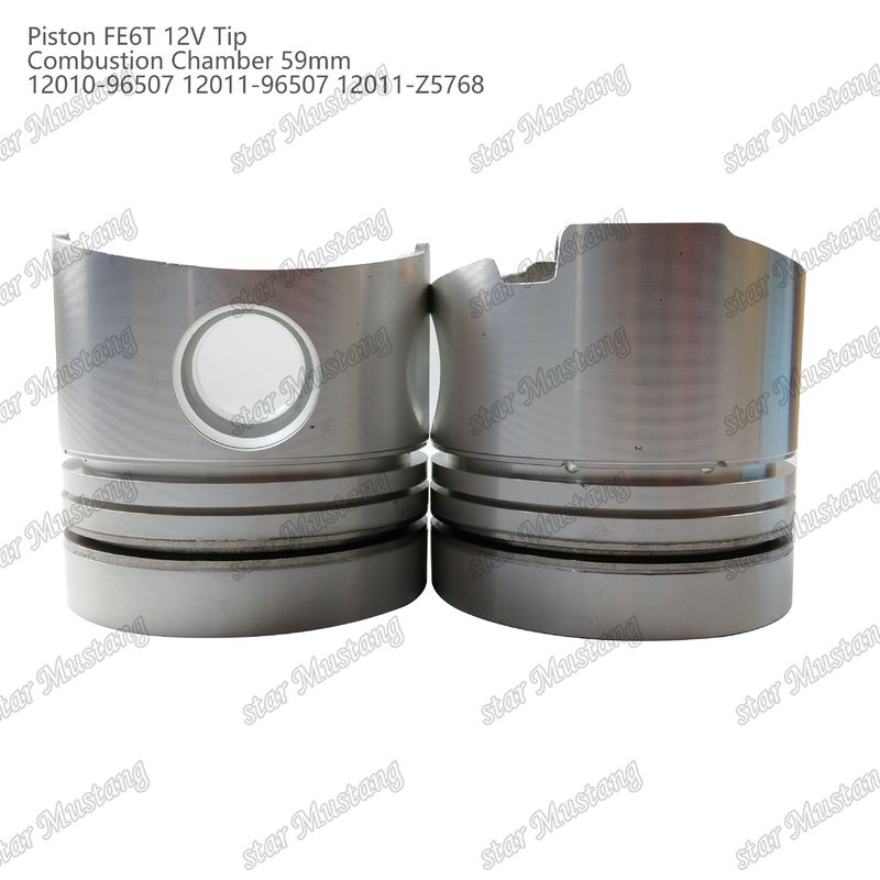 FE6T इंजन पिस्टन 12V कक्ष आकार 59 मिमी 3x2x4 मिमी 12010-96507 12011-96507 12011-Z5768 निसान इंजन स्पेयर पार्ट्स के लिए