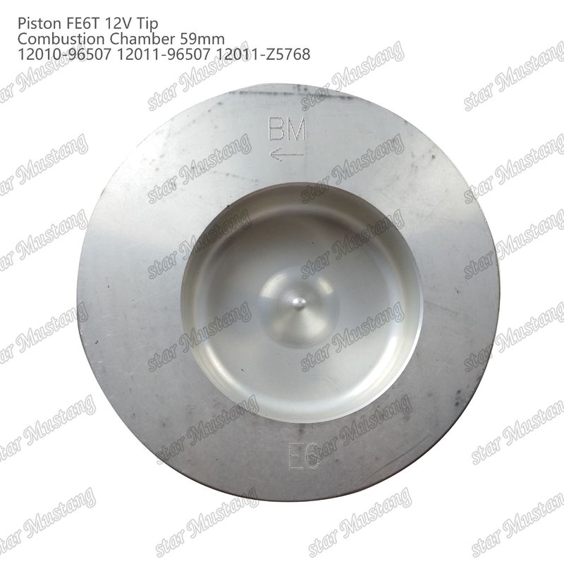 FE6T इंजन पिस्टन 12V कक्ष आकार 59 मिमी 3x2x4 मिमी 12010-96507 12011-96507 12011-Z5768 निसान इंजन स्पेयर पार्ट्स के लिए