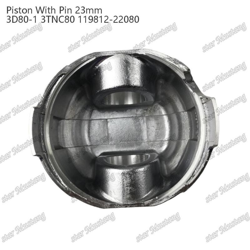 पिस्टन 3D80-1 3TNC80 पिन आकार 23 मिमी 119812-22080 Yanmar डीजल इंजन मरम्मत भागों के लिए