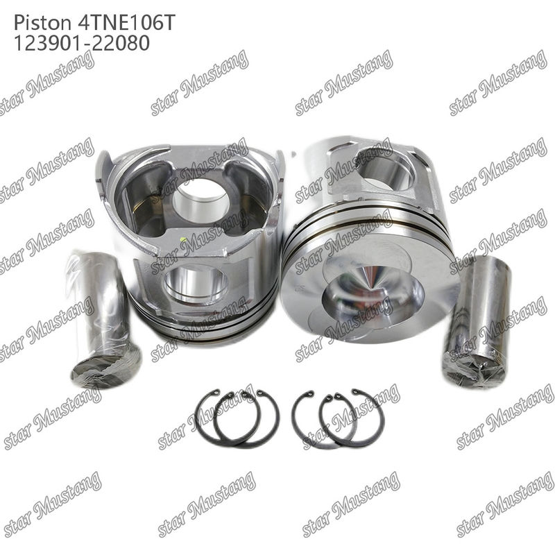 पिस्टन 4TNE106T वाल्व प्रिंट के साथ 123901-22080 Yanmar डीजल इंजन मरम्मत भागों के लिए