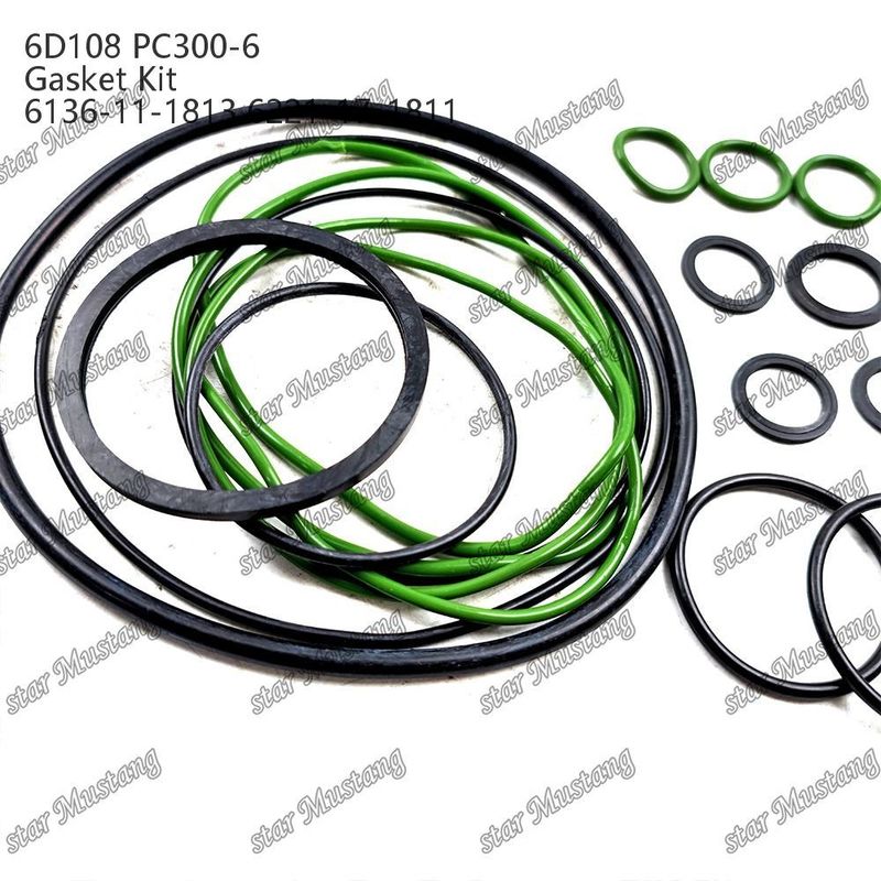 कोमात्सु डीजल इंजन मरम्मत भागों के लिए पूर्ण गैसकेट किट 6D108 PC300-6 6136-11-1813 6221-17-1811 गैसकेट सेट