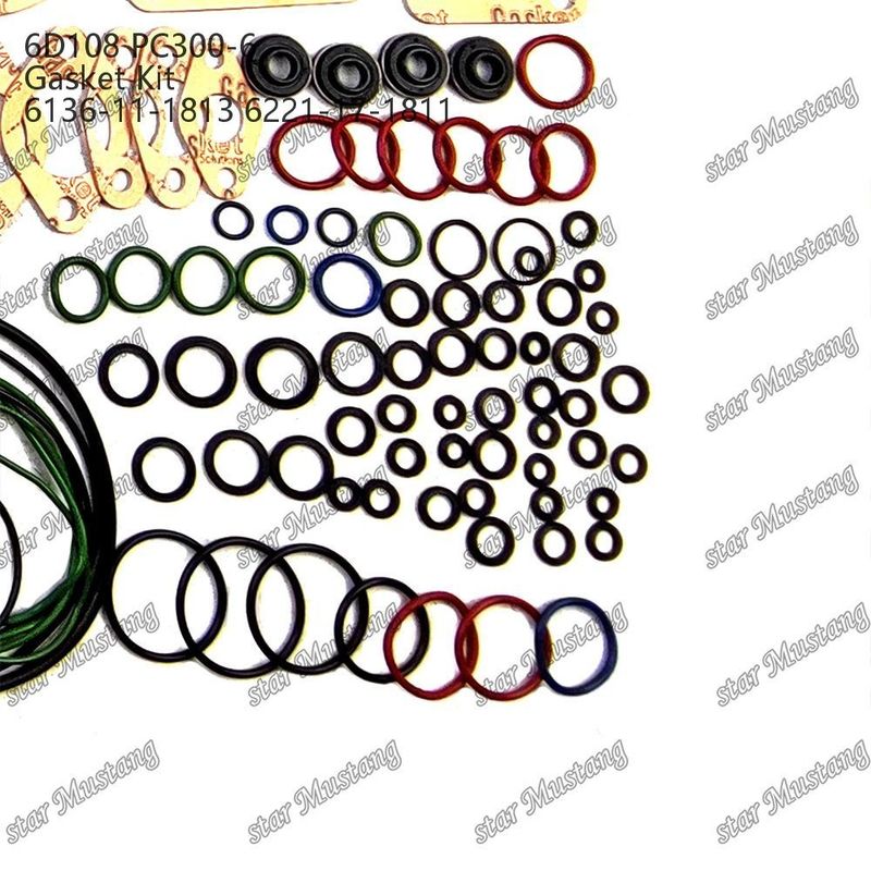 कोमात्सु डीजल इंजन मरम्मत भागों के लिए पूर्ण गैसकेट किट 6D108 PC300-6 6136-11-1813 6221-17-1811 गैसकेट सेट