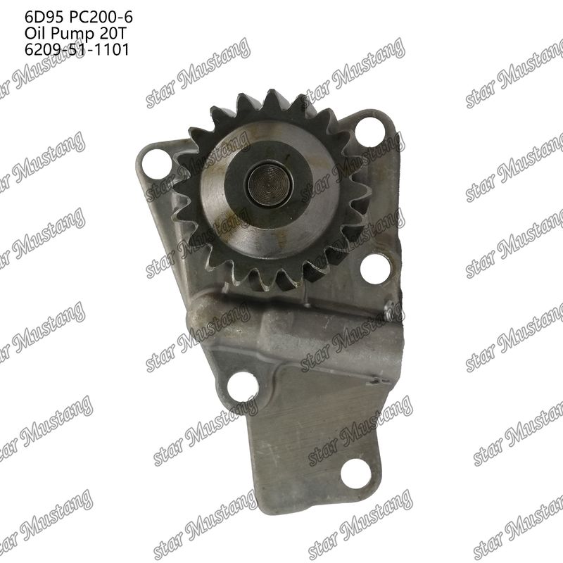 कुमात्सु इंजन स्पेयर पार्ट्स के लिए तेल पंप 6D95 PC200-6 20T 6209-51-1101