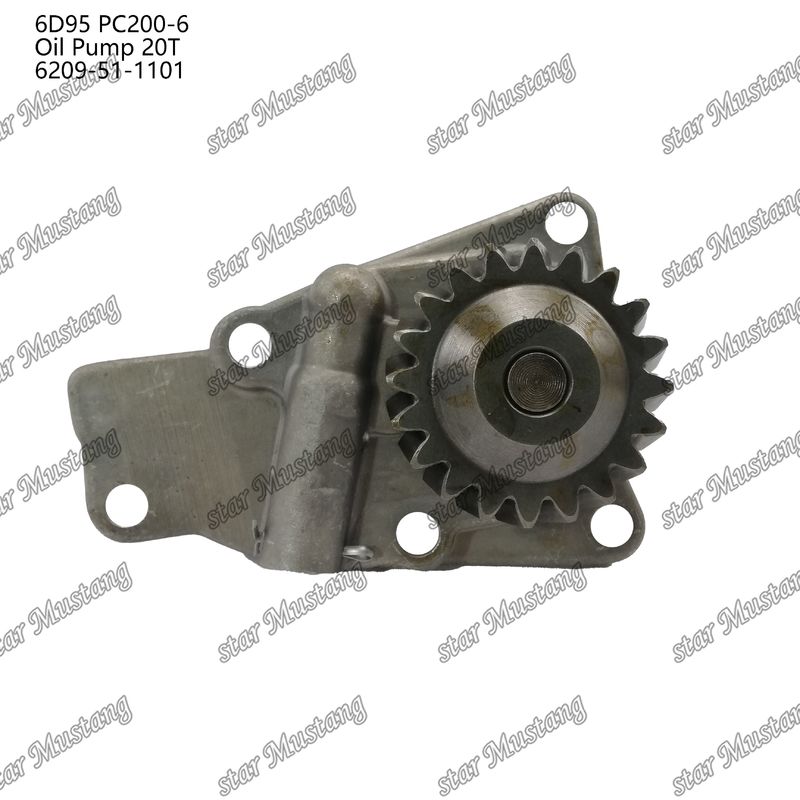 कुमात्सु इंजन स्पेयर पार्ट्स के लिए तेल पंप 6D95 PC200-6 20T 6209-51-1101