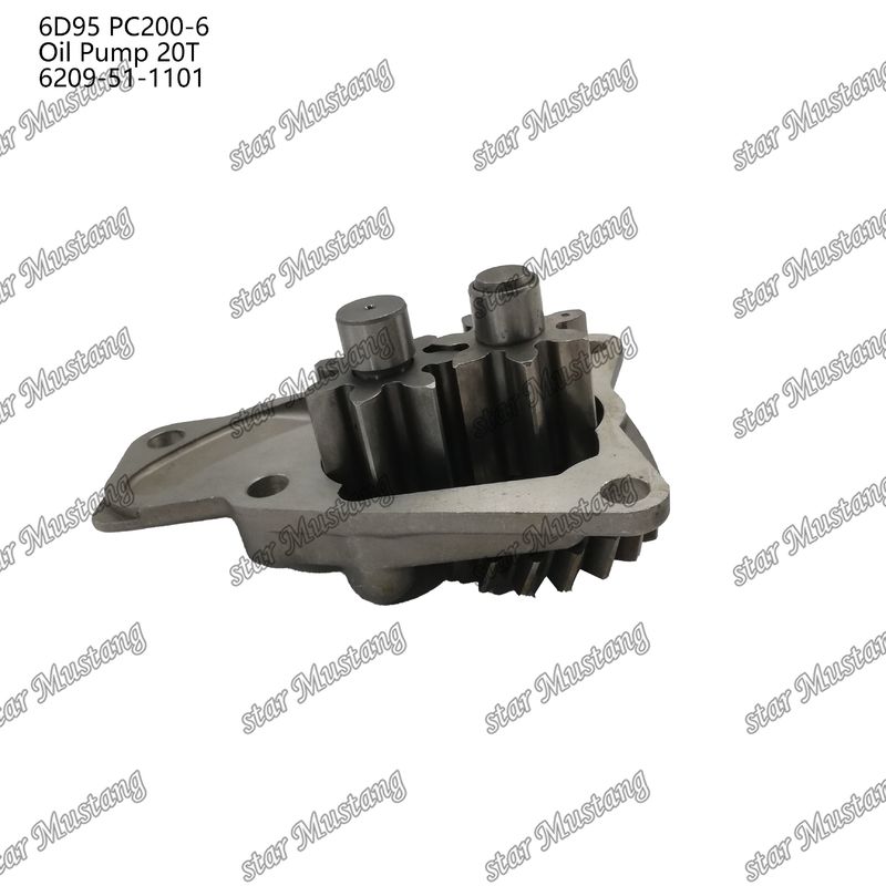 कुमात्सु इंजन स्पेयर पार्ट्स के लिए तेल पंप 6D95 PC200-6 20T 6209-51-1101