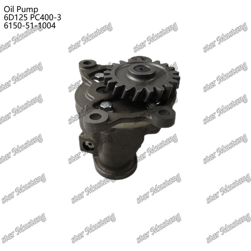 तेल पंप 6D125 PC400-3 फ्लैट 6150-51-1004 कुमात्सु इंजन स्पेयर पार्ट्स के लिए