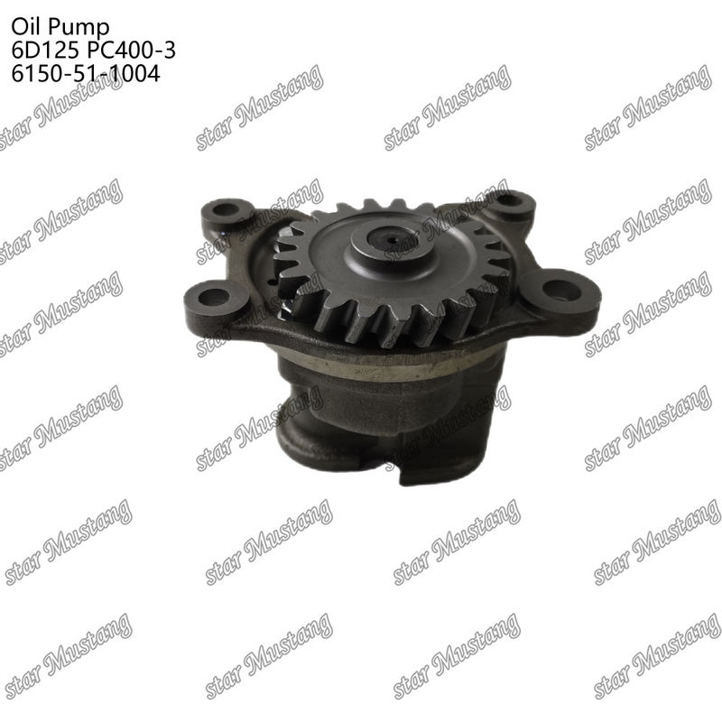 तेल पंप 6D125 PC400-3 फ्लैट 6150-51-1004 कुमात्सु इंजन स्पेयर पार्ट्स के लिए
