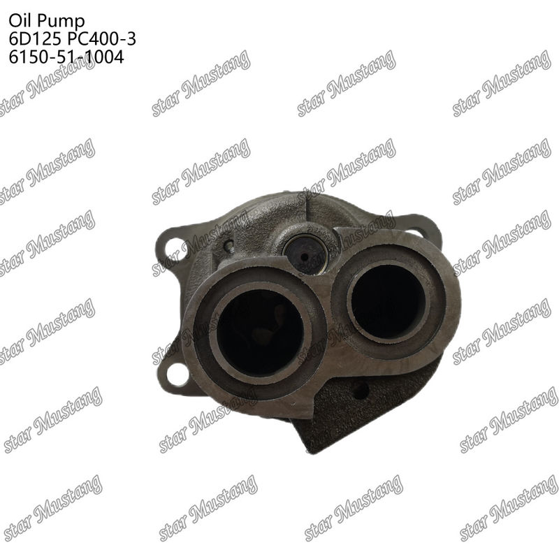तेल पंप 6D125 PC400-3 फ्लैट 6150-51-1004 कुमात्सु इंजन स्पेयर पार्ट्स के लिए
