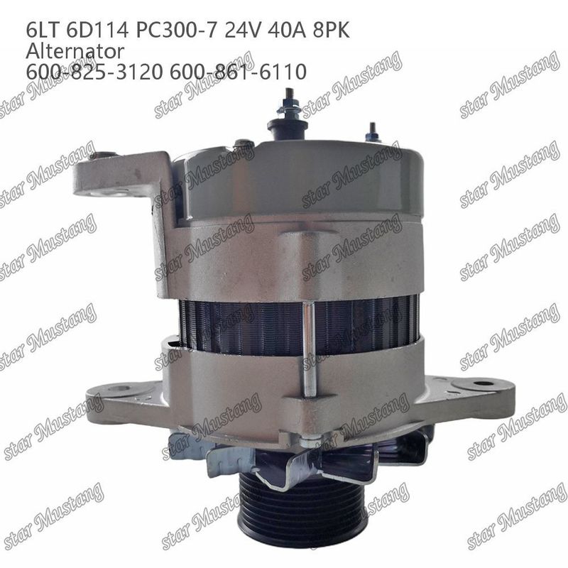 अल्टरनेटर 6LT 6D114 PC300-7 24V 40A 8PK 600-825-3120 600-861-6110
