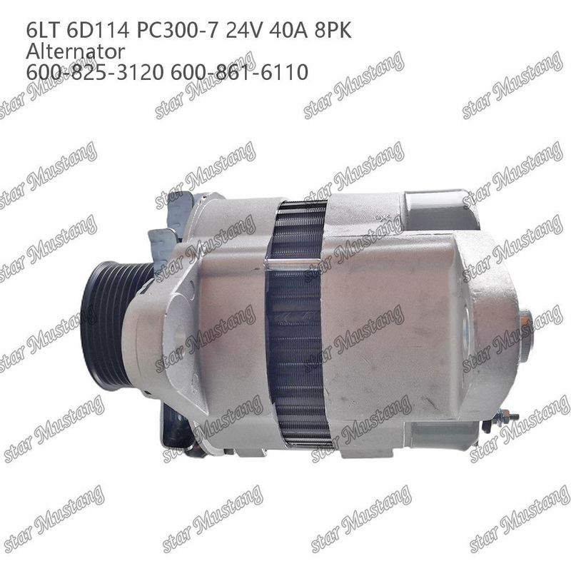 अल्टरनेटर 6LT 6D114 PC300-7 24V 40A 8PK 600-825-3120 600-861-6110