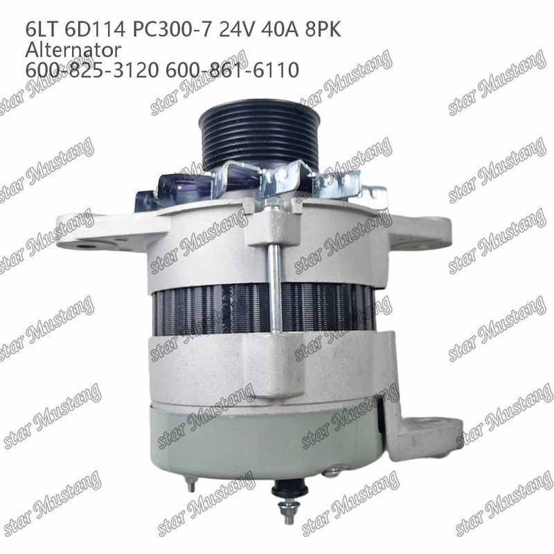 अल्टरनेटर 6LT 6D114 PC300-7 24V 40A 8PK 600-825-3120 600-861-6110