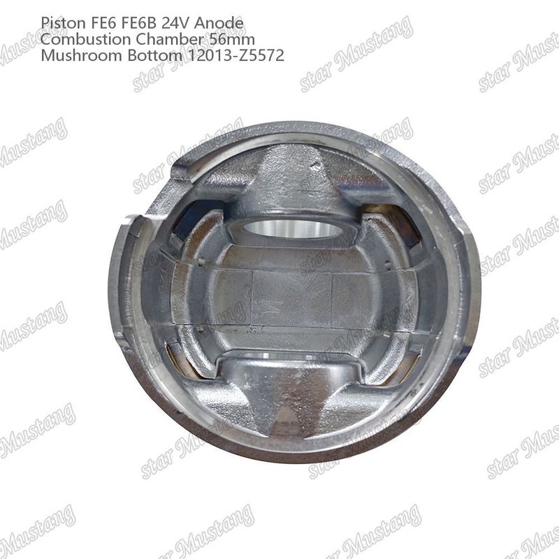 पिस्टन FE6 FE6B 24V दहन कक्ष 56 मिमी निसान इंजन स्पेयर पार्ट्स के लिए मशरूम तल एनोड 12013-Z5572