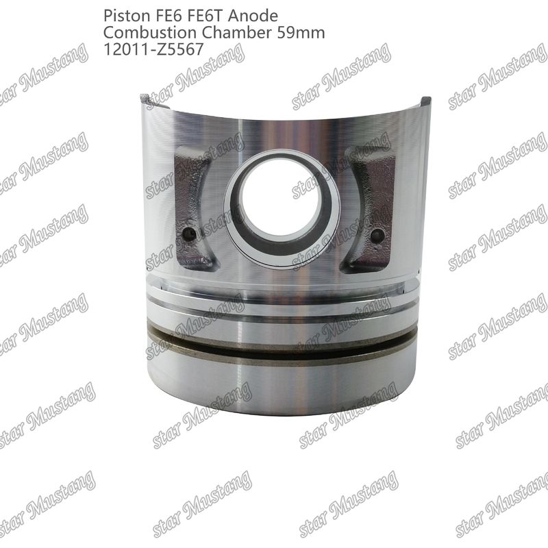 पिस्टन FE6 FE6T दहन कक्ष 59 मिमी तीखी तल एनोड 3x2x4 मिमी 12011-Z5567 मित्सुबिशी इंजन स्पेयर पार्ट्स के लिए