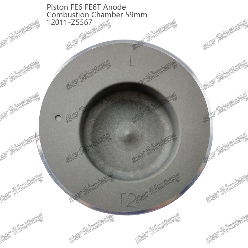 पिस्टन FE6 FE6T दहन कक्ष 59 मिमी तीखी तल एनोड 3x2x4 मिमी 12011-Z5567 मित्सुबिशी इंजन स्पेयर पार्ट्स के लिए