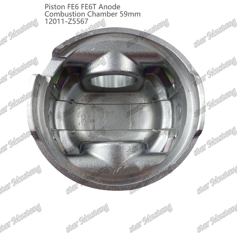 पिस्टन FE6 FE6T दहन कक्ष 59 मिमी तीखी तल एनोड 3x2x4 मिमी 12011-Z5567 मित्सुबिशी इंजन स्पेयर पार्ट्स के लिए