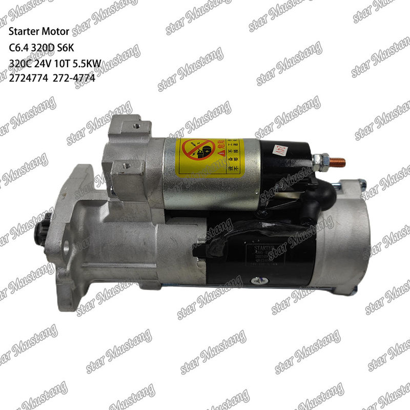 इंजन स्टार्टर मोटर C6.4 320D S6K 320C 24V 10T 5.5KW 2724774 272-4774 कैटरपिलर इंजन स्पेयर पार्ट्स के लिए