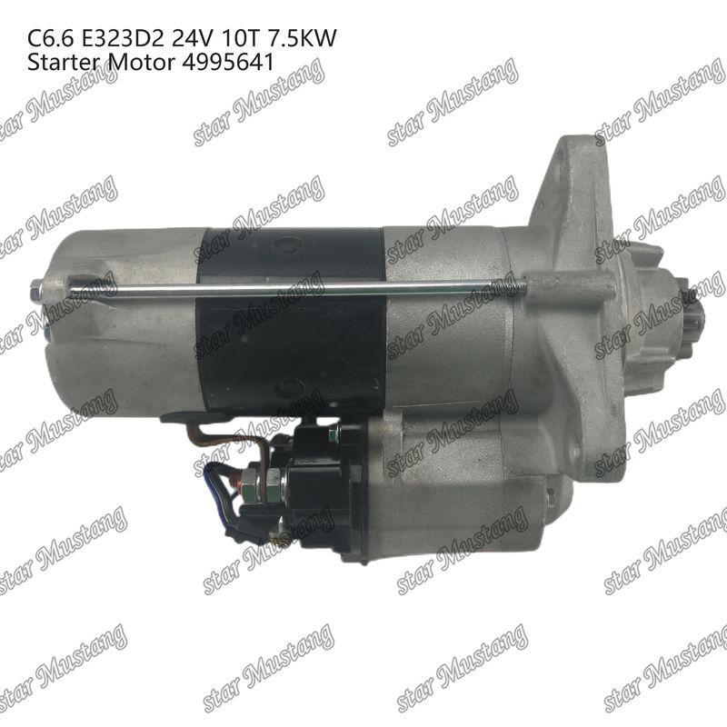 इंजन स्टार्टर मोटर C6.6 E323D2 24V 10T 7.5KW 4995641 कैटरपिलर इंजन स्पेयर पार्ट्स के लिए