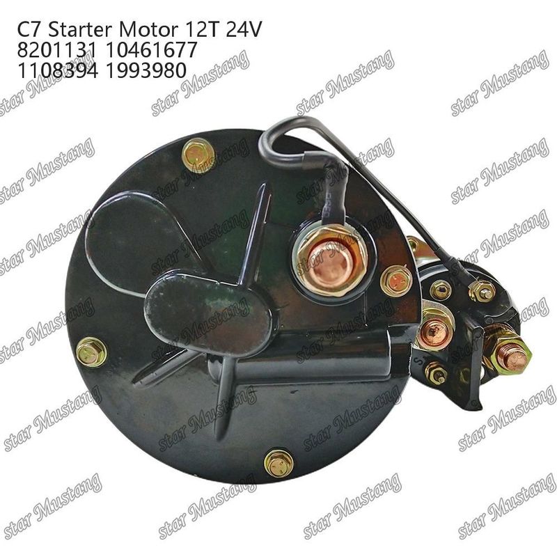 इंजन स्टार्टर मोटर C7 12T 24V 8201131 10461677 1108394 1993980 कैटरपिलर इंजन स्पेयर पार्ट्स के लिए