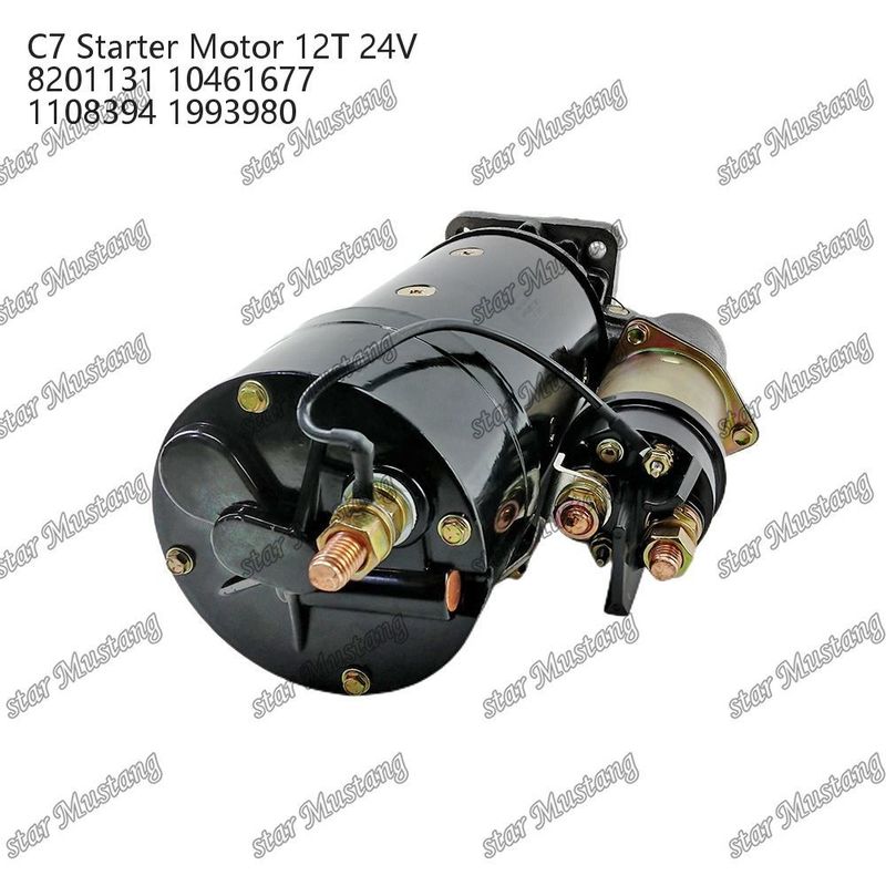 इंजन स्टार्टर मोटर C7 12T 24V 8201131 10461677 1108394 1993980 कैटरपिलर इंजन स्पेयर पार्ट्स के लिए