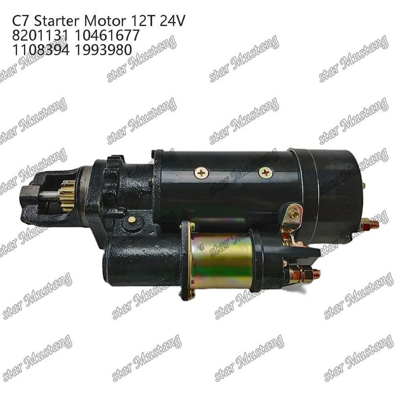 इंजन स्टार्टर मोटर C7 12T 24V 8201131 10461677 1108394 1993980 कैटरपिलर इंजन स्पेयर पार्ट्स के लिए