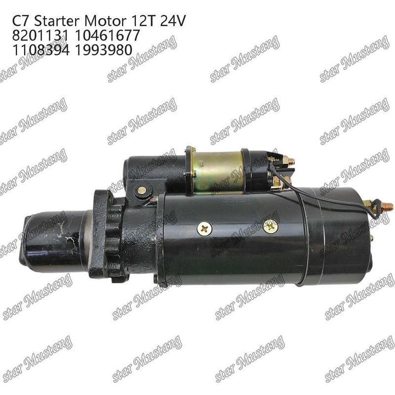 इंजन स्टार्टर मोटर C7 12T 24V 8201131 10461677 1108394 1993980 कैटरपिलर इंजन स्पेयर पार्ट्स के लिए