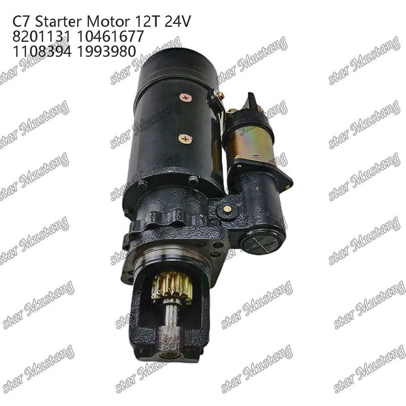 इंजन स्टार्टर मोटर C7 12T 24V 8201131 10461677 1108394 1993980 कैटरपिलर इंजन स्पेयर पार्ट्स के लिए