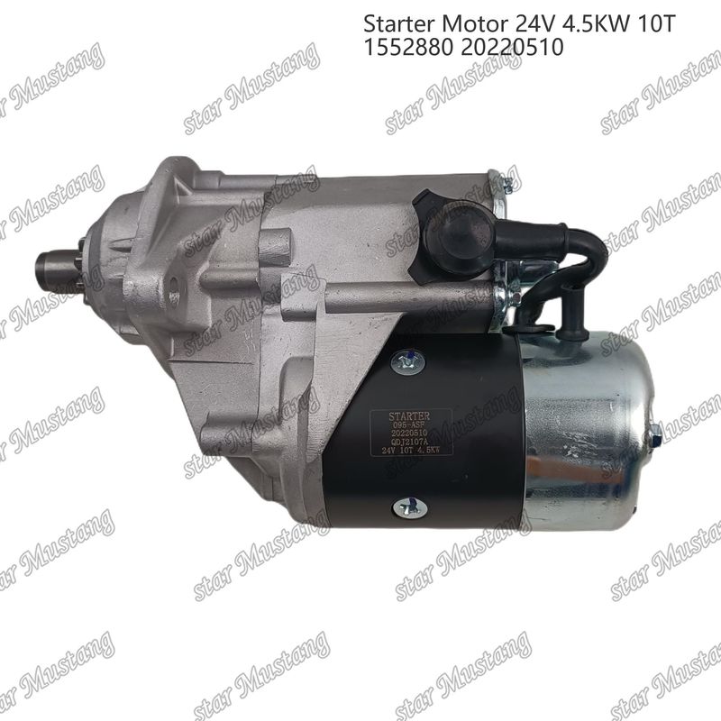 1552880 इंजन स्टार्टर मोटर 24V 4.5KW 10T 20220510 CUMMINS इंजन स्पेयर पार्ट्स के लिए