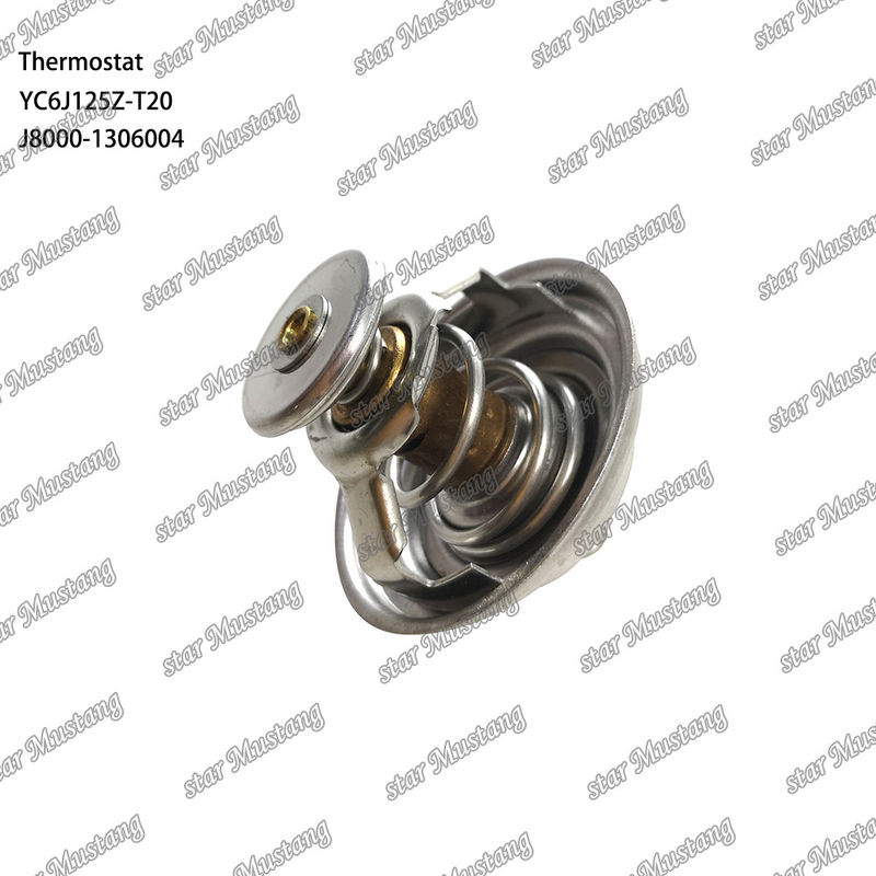 थर्मोस्टेट YC6J125Z-T20 J8000-1306004 75°C इंटीग्रल स्ट्रक्चर के साथ इंजन पार्ट और 6 महीने