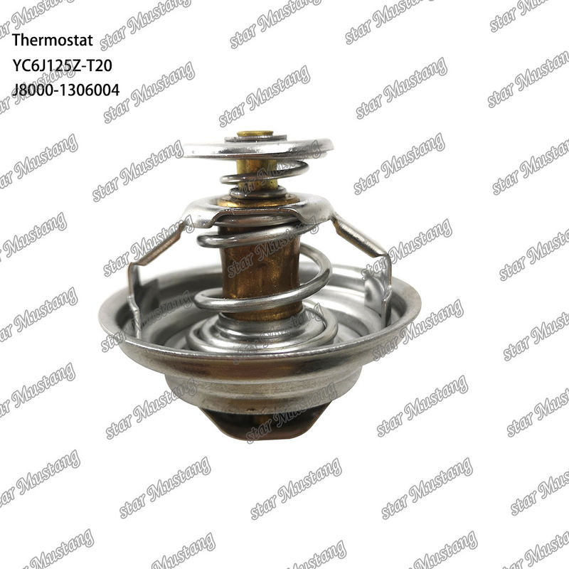 थर्मोस्टेट YC6J125Z-T20 J8000-1306004 75°C इंटीग्रल स्ट्रक्चर के साथ इंजन पार्ट और 6 महीने