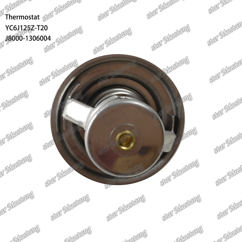 थर्मोस्टेट YC6J125Z-T20 J8000-1306004 75°C इंटीग्रल स्ट्रक्चर के साथ इंजन पार्ट और 6 महीने