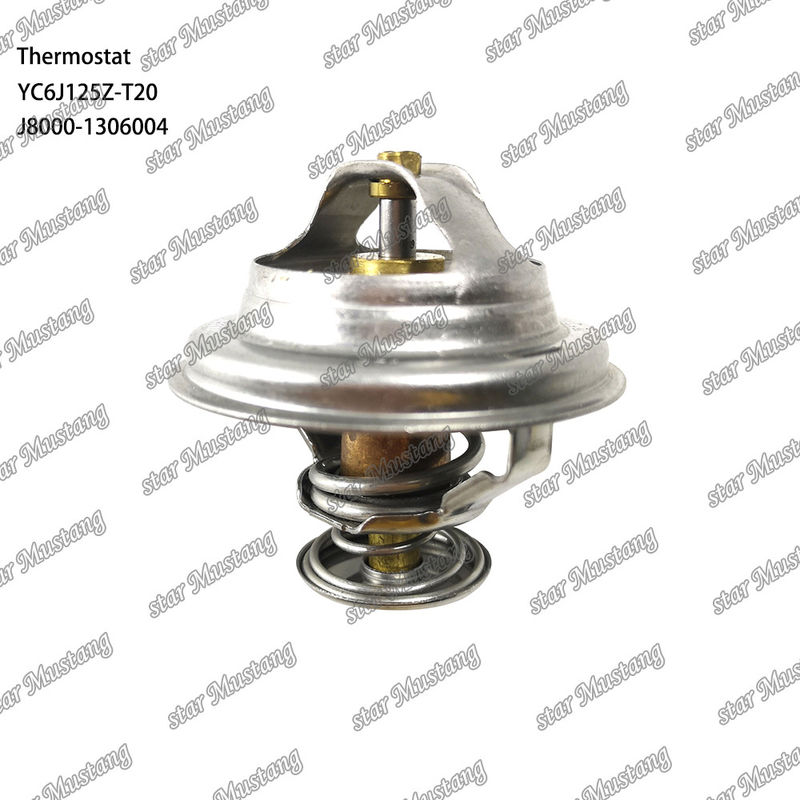 थर्मोस्टेट YC6J125Z-T20 J8000-1306004 75°C इंटीग्रल स्ट्रक्चर के साथ इंजन पार्ट और 6 महीने