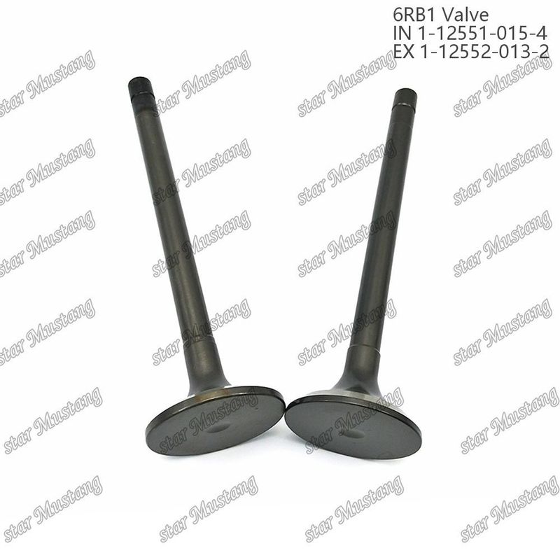 वाल्व 6RB1 IN 1-12551-015-4 EX 1-12552-013-2 Isuzu इंजन स्पेयर पार्ट्स के लिए उपयुक्त