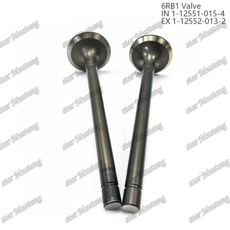 वाल्व 6RB1 IN 1-12551-015-4 EX 1-12552-013-2 Isuzu इंजन स्पेयर पार्ट्स के लिए उपयुक्त