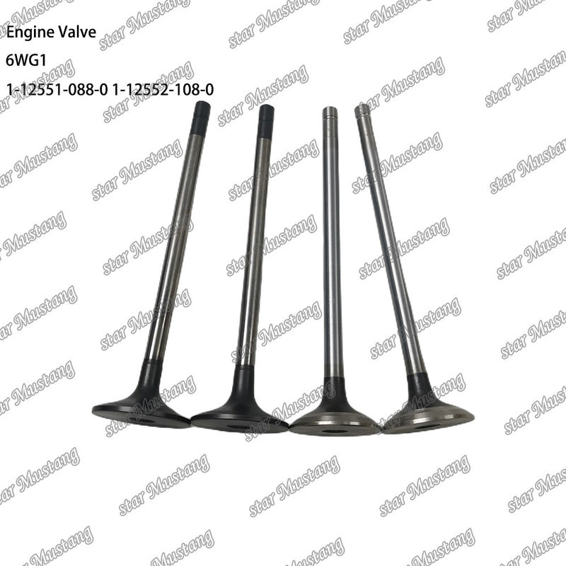 वाल्व 6WG1 IN 1-12551-088-0 EX 1-12552-108-0 Isuzu इंजन स्पेयर पार्ट्स के लिए उपयुक्त
