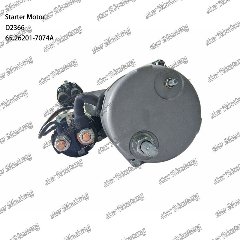 D2366 इंजन स्टार्टर मोटर 39MT 24V 9.0KW 11T 65.26201-7074A DOOSAN DAEWOO इंजन स्पेयर पार्ट्स के लिए