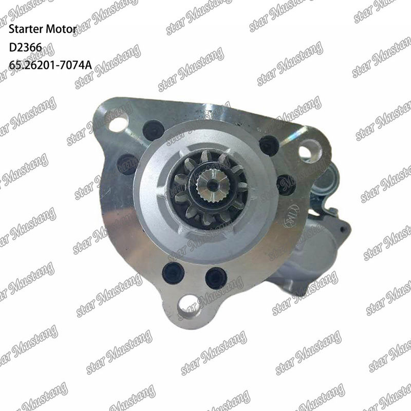 D2366 इंजन स्टार्टर मोटर 39MT 24V 9.0KW 11T 65.26201-7074A DOOSAN DAEWOO इंजन स्पेयर पार्ट्स के लिए