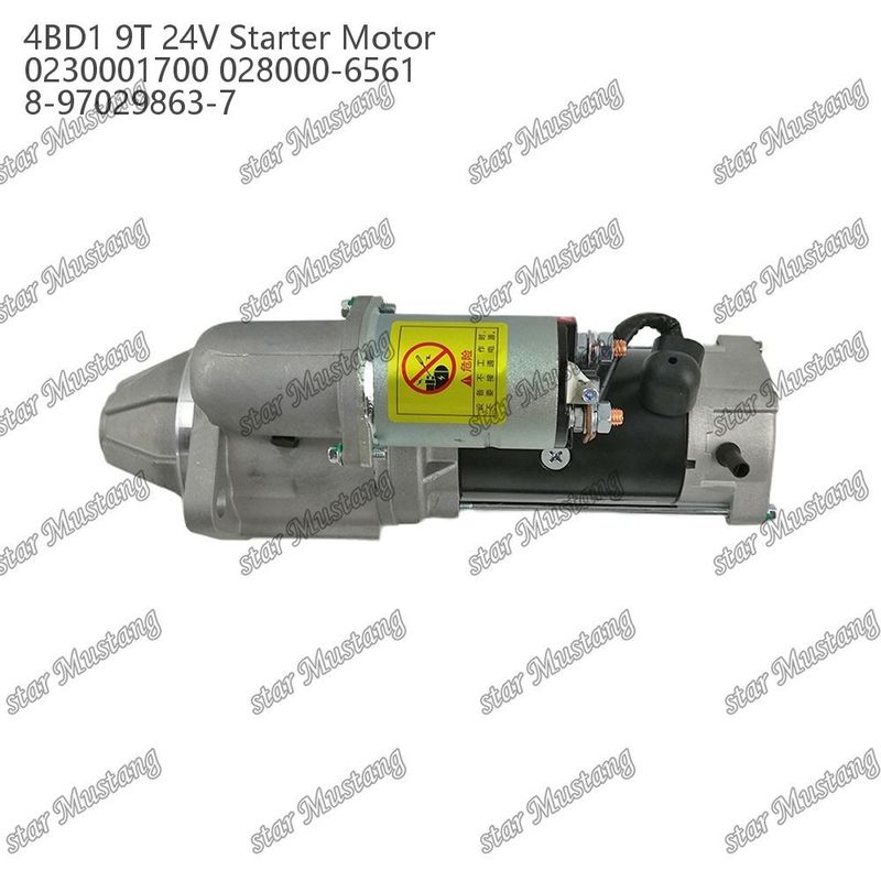 4BD1 इंजन स्टार्टर मोटर 24V 0230001700 028000-6561 8-97029863-7 ISUZU इंजन स्पेयर पार्ट्स के लिए